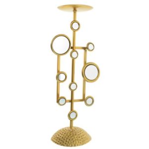 Gold and Mirror Candle Holder