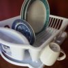 Sterilite dish rack in use