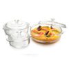 CRISA PYROREY 3PC CASSEROLE DISH WGLASS LID