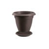 RIMAX FLOWER POT WSAUCER 25CM BROWN