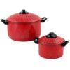 GIBSON CASSELMAN 4PC CARBON STEEL PASTA POT SET RED 13302120175