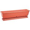 terra cotta color plastic rimax plant trough