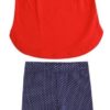 Girls outfit Polka dot bows red top