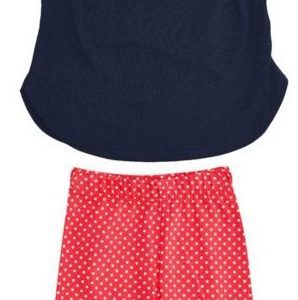 Girls Polka Dot Pants and Navy Top