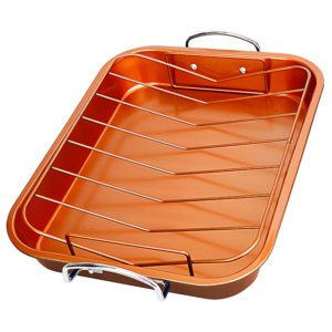 Copper Roaster with Rack