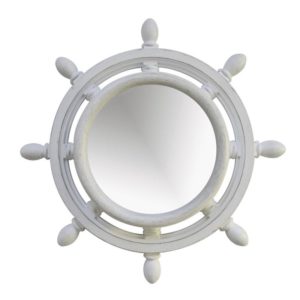 13″ Ship Wheel Mirror