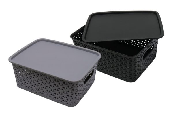 small storage basket with lid