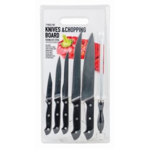 Knives and Chopping Board 7pc set