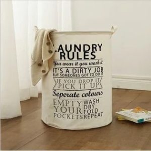 Laundry Rules Cloth Hamper