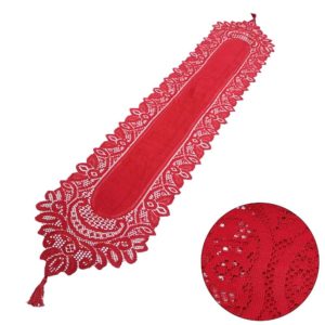 Red Lace Table Runner 33x180cm