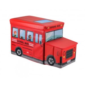 Kids School Bus Storage Box with Lid