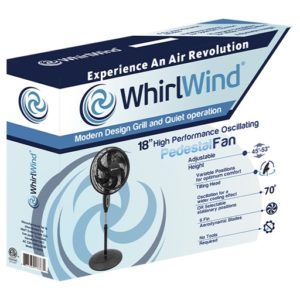 Whirlwind 18″ 6 Blade Pedestal Fan