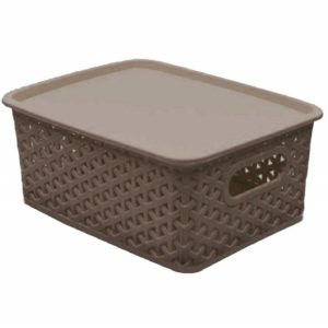 Storage Basket with cover (black/ grey)