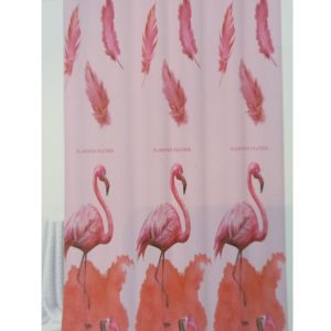 Plastic  Flamingo Shower Curtain