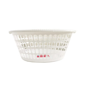 Plastic Laundry Basket 58x46x25cm White