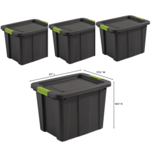 STERILITE 18 GAL LATCHING TUFF TOTE