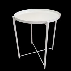 METAL SIDE TABLE (42 x 53 CM) – White