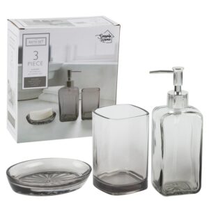 3 pc Elegant Bathroom Accessory Set (Simply Home)