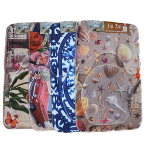 PATTERNED BATHROOM MAT SET 3PC 50x80CM