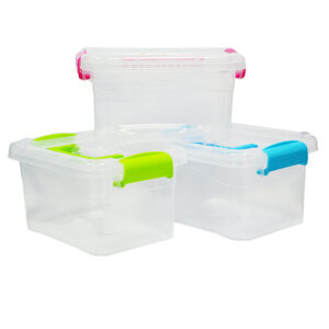 PLASTIC STORAGE CONTAINER W/HANDLE 25X18.5X13.5CM