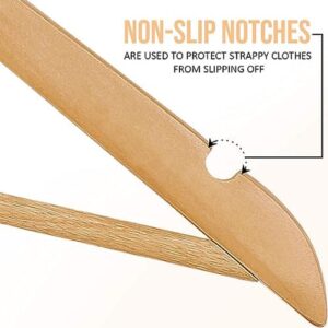 RHINORACK 5PK WOODEN HANGERS NATURAL