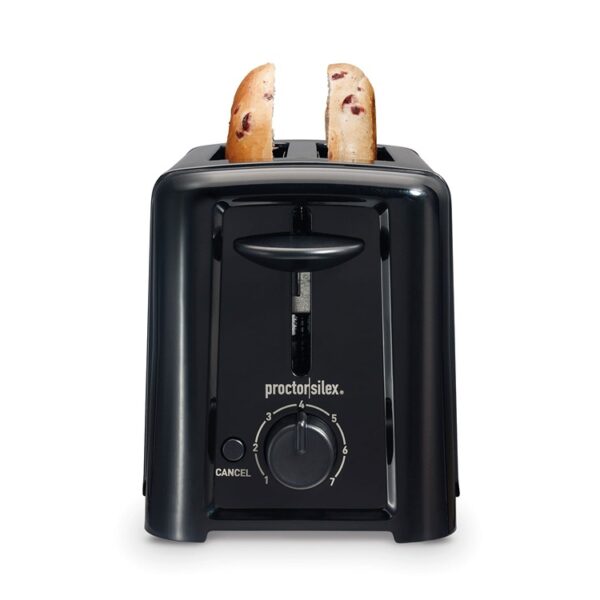 2 Slice Black Compact Proctor Silex Toaster - Image 2