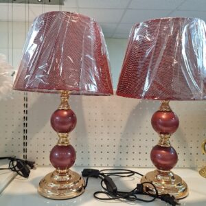 Burgundy Table Lamp