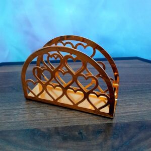 Golden Hearts Napkin Holder