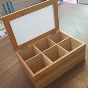 6 Compartment Wooden Tea Box