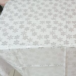 Silver Snowflake Tablecloth