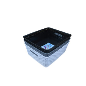 PLASTIC STORAGE BASKET 36X30X13CM