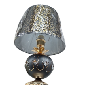 Black with Gold Pattern Lamp