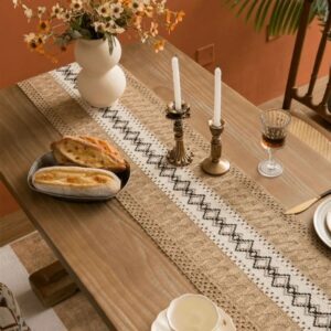 Khaki Lace Table Runner