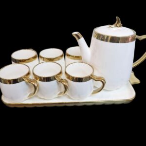 Ceramic Tea Set with Tray