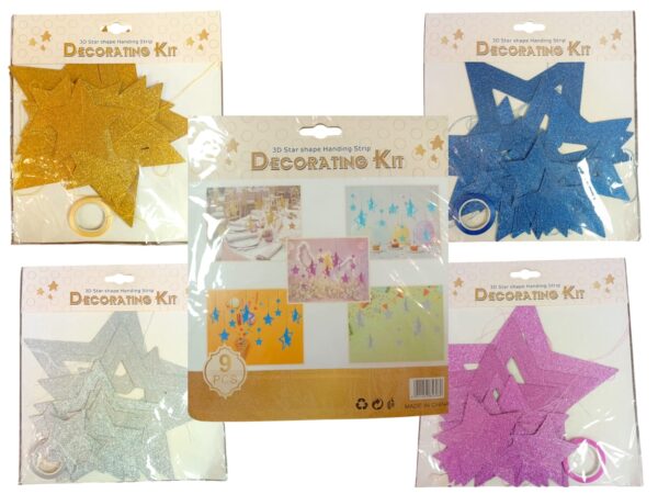 Glittery Hanging Stars Decoration - Image 2