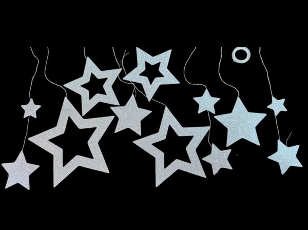 Glittery Hanging Stars Decoration - Image 3