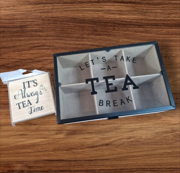 Tea Box with Bonus Coaster Set - Image 2