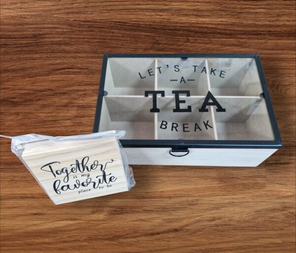 Tea Box with Bonus Coaster Set