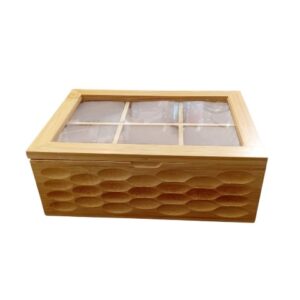 6 Compartment tea box (Patterned)