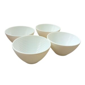 4pcs Opal/White Glass Bowl Set