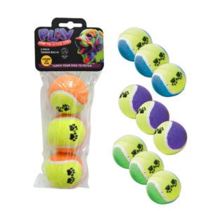 Pet Tennis Ball Paw/Jungle – 3 Pk