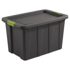 Sterilite 30 Gallon Latching Tuff1 Tote Flat Gray Lid & Base