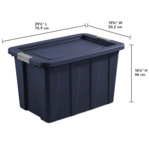 Sterilite 30 Gallon Latching Tuff1 Tote Dark Indigo Lid